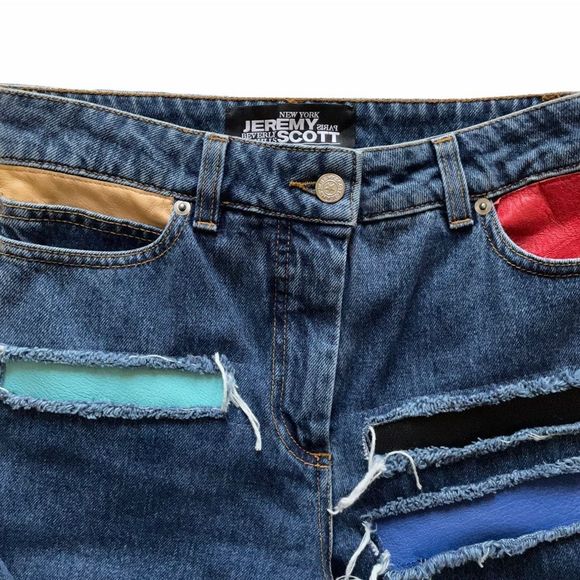 🔥🎉 HOST PICK 🎉🔥 Jeremy Scott Multicolor Patchwork Jeans - Picture 9 of 10